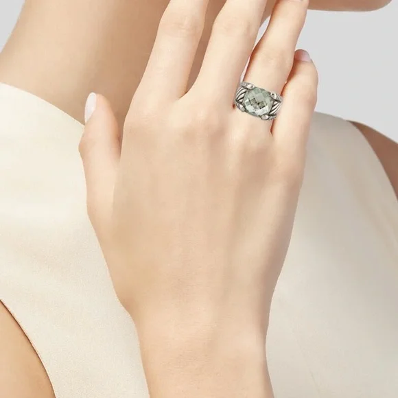 EUC - David Yurman Prasiolite and Diamond Ring - Picture 7 of 16